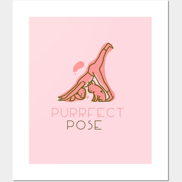 Purrfect Pose Wall Art by Primal Nature Tees